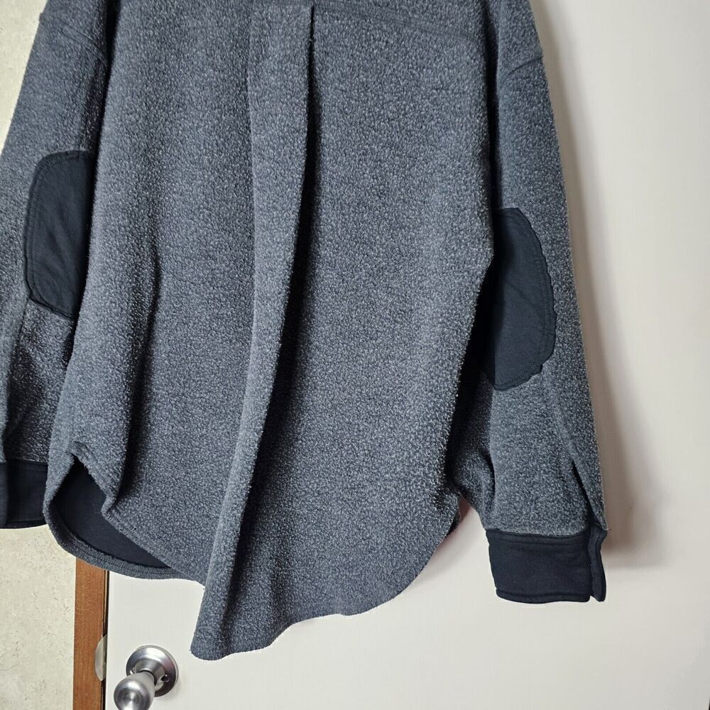 Free People Ruby Jacket Black Washed Black Distressed Oversized Shirt Jacket S - Picture 12 of 13